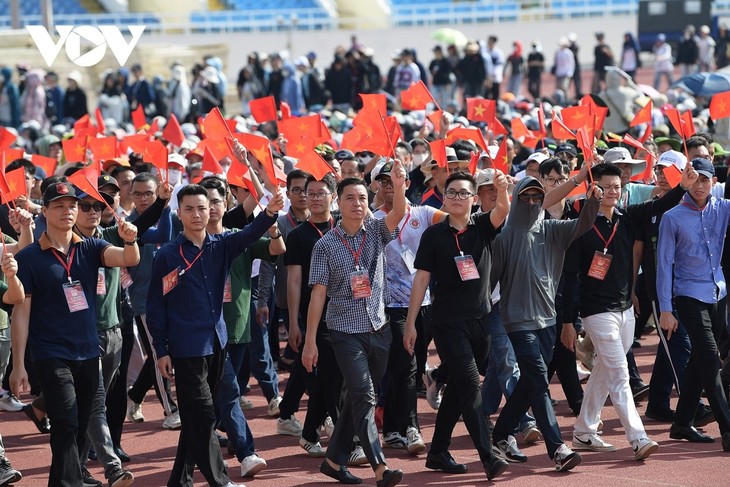 13 khối nghệ thuật, quần chúng hợp luyện diễu binh, diễu hành trên SVĐ Mỹ Đình - ảnh 4