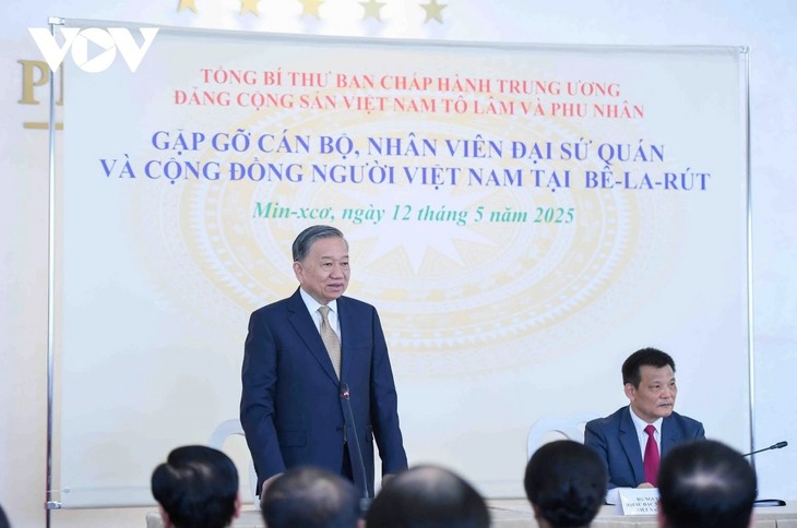 Tổng Bí thư Tô Lâm: Tạo mọi điều kiện thuận lợi cho bà con gắn kết với quê hương - ảnh 1