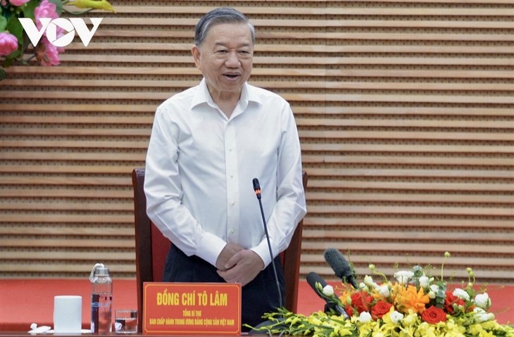 Tổng Bí thư Tô Lâm làm việc với Ban thường vụ tỉnh ủy Nghệ An  - ảnh 1