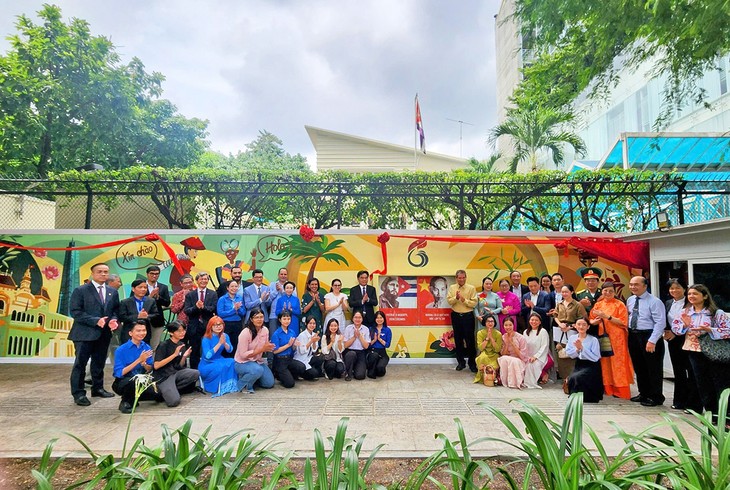 Khánh thành tranh tường cổ động về tình hữu nghị Việt Nam - Cuba - ảnh 1