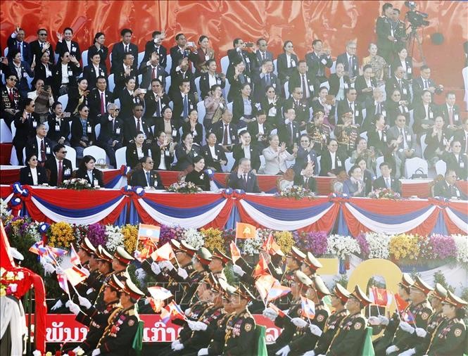 Tổng Bí thư Tô Lâm dự Lễ kỉ niệm 50 năm Quốc khánh nước Cộng hòa Dân chủ Nhân dân Lào - ảnh 1