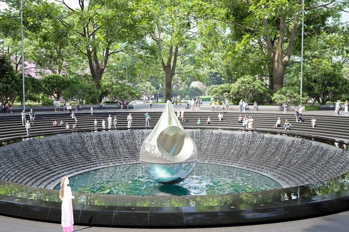 Lắp biểu trưng giọt nước ở khu vực Đài tưởng niệm nạn nhân COVID-19 - ảnh 6