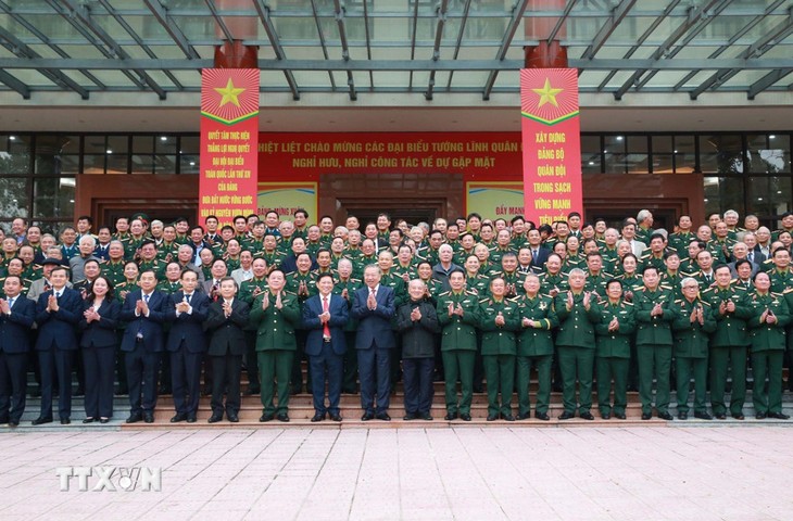 Tổng Bí thư Tô Lâm gặp mặt đại biểu Tướng lĩnh Quân đội nghỉ hưu, nghỉ công tác - ảnh 2