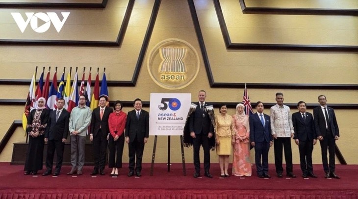 Logo commemorating 50 years of ASEAN-New Zealand relations announced  - ảnh 1