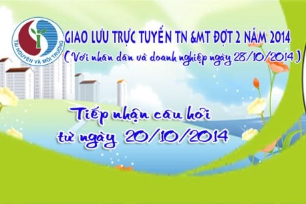 Giao lưu trực tuyến đợt 2 năm 2014 về quản lý nhà nước của ngành tài nguyên và môi trường  - ảnh 1