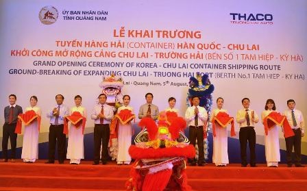 Khai trương tuyến hàng hải Hàn Quốc- Chu Lai và mở rộng cảng Chu Lai- Trường Hải - ảnh 1