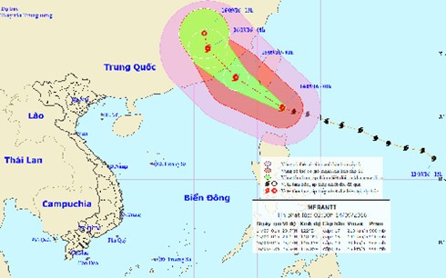 Siêu bão Meranti đang hướng vào Biển Đông - ảnh 1