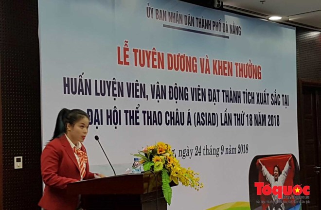 Đà Nẵng khen thưởng các huấn luyện viên, vận động viên tham dự ASIAD 18 - ảnh 1