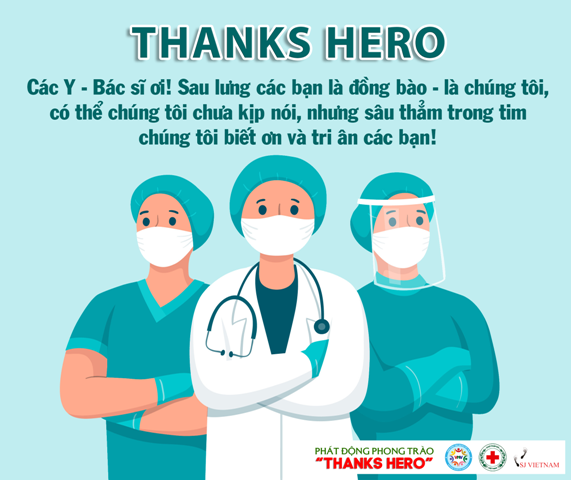 Phát động phong trào ” Thanks Hero”: tri ân những người đang ở tuyến đầu chống dịch - ảnh 2