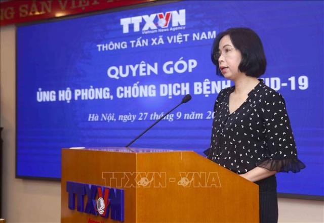 Thông tấn xã Việt Nam ủng hộ công tác phòng, chống dịch COVID-19 - ảnh 1