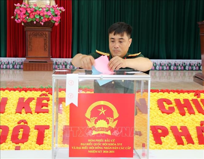 Lữ đoàn Đặc công Nước 5 thực hiện bầu cử sớm - ảnh 2