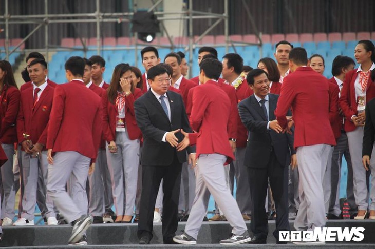 Khoảnh khắc ấn tượng lễ vinh danh những 'người hùng' ASIAD 2018 tại sân vận động Mỹ Đình - ảnh 2