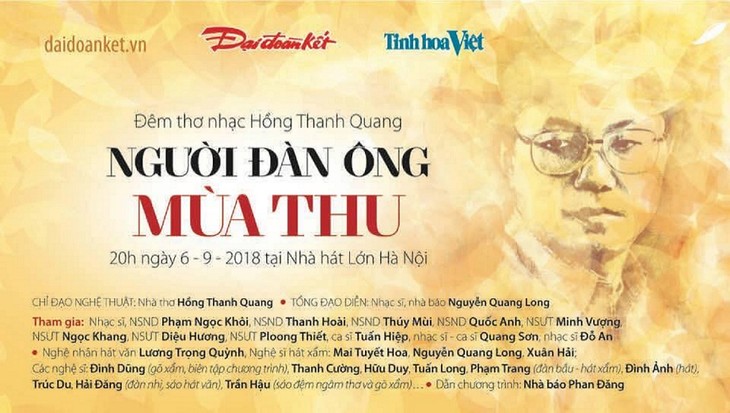 Nhà thơ Hồng Thanh Quang - Người đàn ông mùa thu - ảnh 1