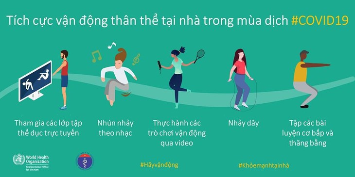 Bộ Y tế hướng dẫn vận động tại nhà để khỏe mạnh chống dịch Covid-19 - ảnh 1