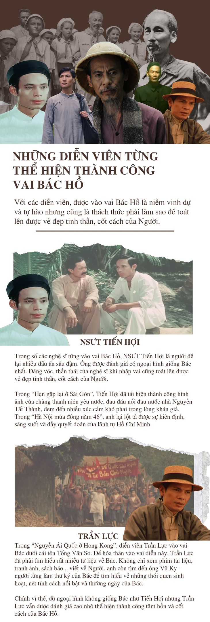 Infographic: Những diễn viên từng thể hiện thành công vai Bác Hồ - ảnh 1