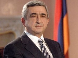 Presidente de Armenia inicia visita oficial a Vietnam - ảnh 1