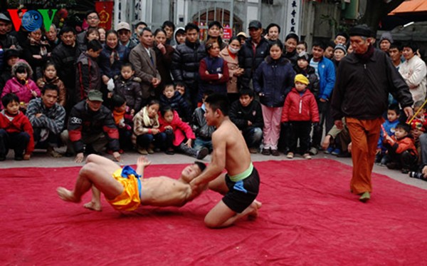 Festival de lucha en la aldea de Mai Dong, Hanoi - ảnh 4