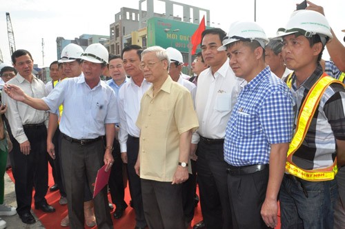 Secretario General Nguyen Phu Trong visita ciudad Da Nang - ảnh 1