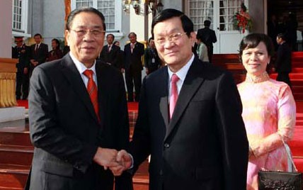 En Laos presidente vietnamita - ảnh 1