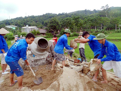 Jóvenes vietnamitas unen manos para modernizar campo  - ảnh 1