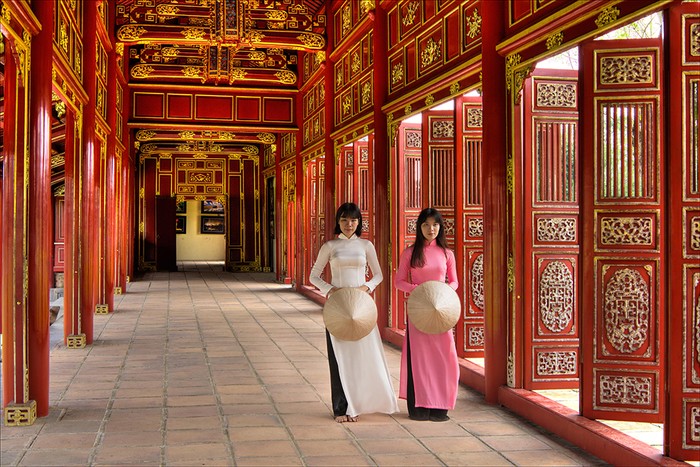 Inconfundible belleza de Ao Dai, vestido tradicional de mujeres vietnamitas  - ảnh 5