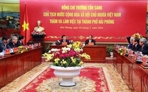 En ciudad de Hai Phong presidente de Vietnam - ảnh 1