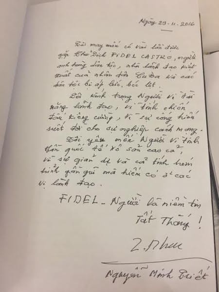 Se despiden del líder revolucionario cubano y gran amigo de Vietnam Fidel Castro  - ảnh 9