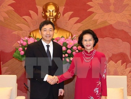 Presidenta del Parlamento vietnamita recibe a embajadores de Corea del Sur e Irán - ảnh 1