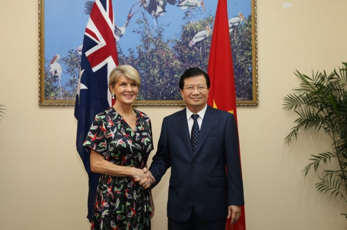 Vicepremier vietnamita se reúne con la canciller australiana - ảnh 1