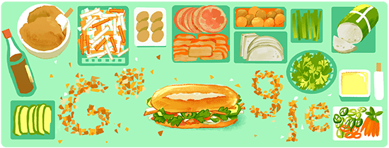 Google Doodle honra el banh mi vietnamita en 10 países - ảnh 1