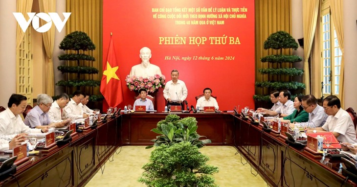 Celebra reunión Comité de evaluación de cuestiones teóricas y prácticas sobre renovación de Vietnam - ảnh 1