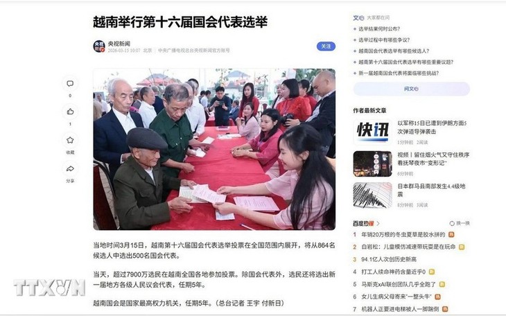 Medios internacionales resaltan la jornada electoral en Vietnam - ảnh 1