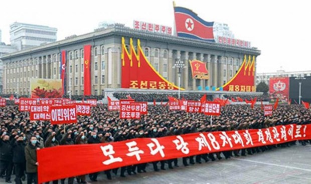 Des soldats et civils se rassemblent en RPDC pour manifester leur soutien aux décisions du Parti - ảnh 1