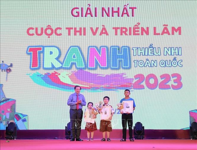 Remise des prix du concours national de dessin des enfants de 2023 - ảnh 1