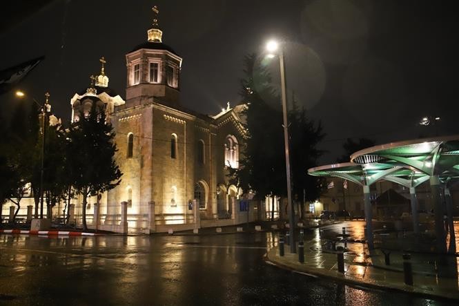 Sombre Noël en Terre sainte à Bethléem - ảnh 1