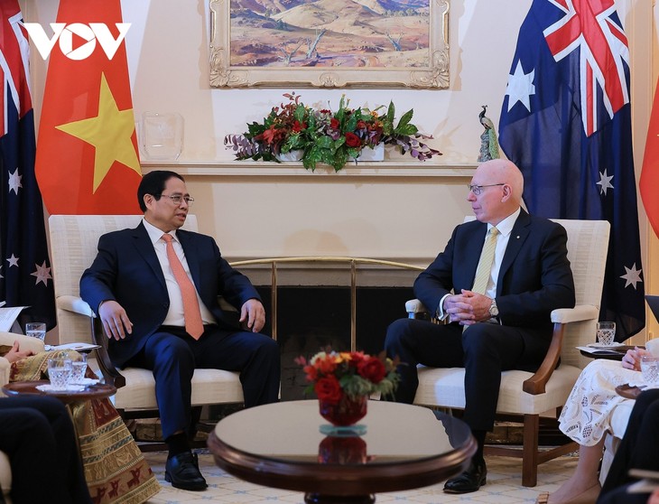 Pham Minh Chinh rencontre Sharon Claydon et David Hurley - ảnh 2