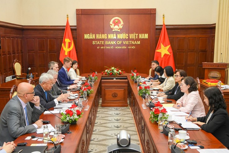 Rencontre entre la gouverneure de la Banque d’État du Vietnam et le président de l’AIIB - ảnh 1