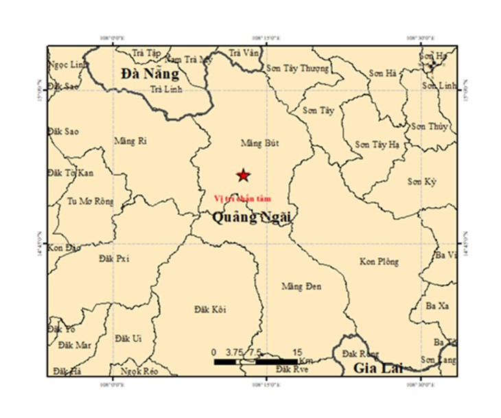 Quang Ngai: Six séismes enregistrés à Mang Den - ảnh 1