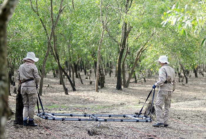 “ดอกกุหลาบเหล็ก” ในทีมเก็บกู้กับระเบิดหญิงที่จังหวัดกว๋างจิ - ảnh 1