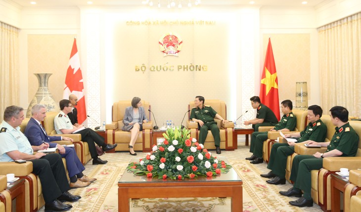 Defence Minister hosts Canadian diplomat - ảnh 1