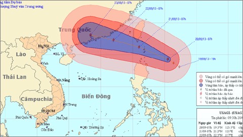 Siêu bão Usagi đang tiến vào Biển Đông, gió giật cấp 17  - ảnh 1