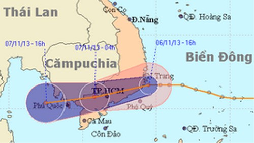 Tâm áp thấp ngay trên vùng biển các tỉnh Nam Trung Bộ - ảnh 1