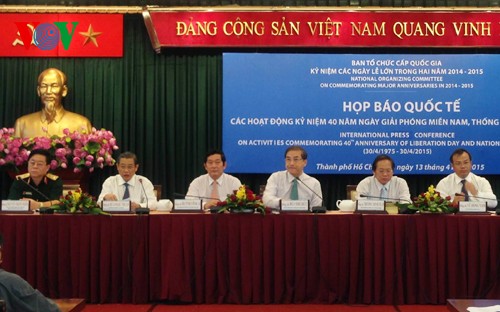 Họp báo thông báo các hoạt động kỷ niệm 40 năm Ngày Giải phóng miền Nam, thống nhất đất nước - ảnh 1