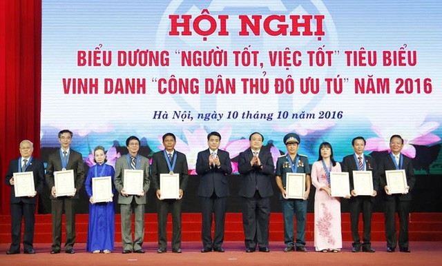 Vinh danh 9 “Công dân Thủ đô ưu tú” năm 2016 - ảnh 1