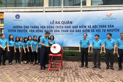 Lễ ra quân hưởng ứng Tháng Vận động triển khai bảo hiểm xã hội toàn dân - ảnh 1