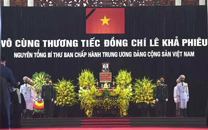 Sáng 14/8, tổ chức trọng thể Lễ viếng nguyên Tổng Bí thư Lê Khả Phiêu - ảnh 1