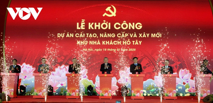 Tổng Bí thư Tô Lâm dự lễ khởi công Dự án cải tạo, nâng cấp và xây mới Khu Nhà khách Hồ Tây - ảnh 1