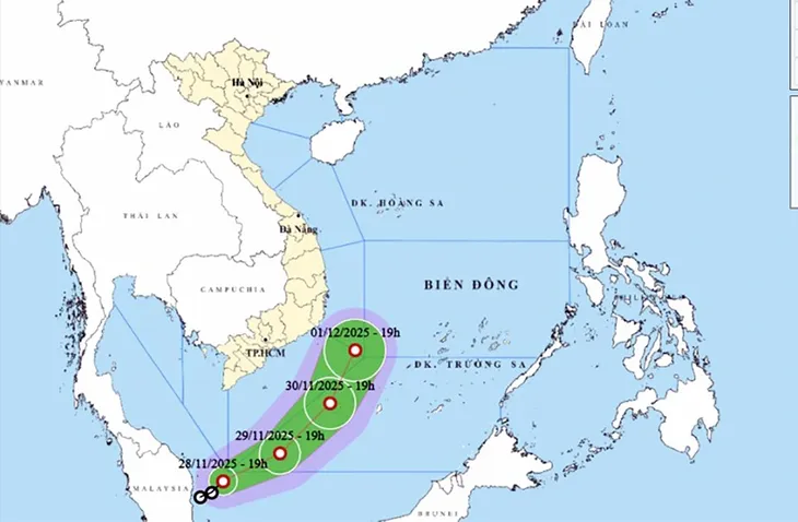Áp thấp nhiệt đới hình thành gần Malaysia đi vào Biển Đông là chưa từng xuất hiện - ảnh 2