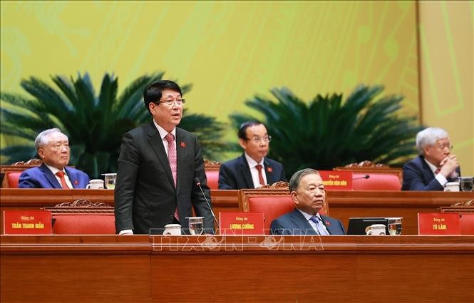 Thông cáo báo chí về ngày làm việc thứ hai Đại hội đại biểu toàn quốc lần thứ XIV của Đảng - ảnh 1