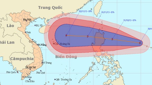 Bão Krosa đang đổ bộ vào biển Đông  - ảnh 1